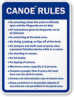 Canoe Rules Custom Sign