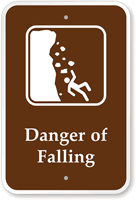 Danger Of Falling Rocks Campground Sign