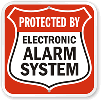 Electronic Alarm System Sign