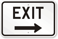 Exit Sign (with Right Arrow)