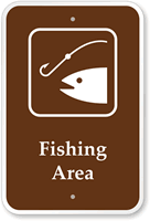 Fishing Area Campground Park Sign