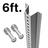 Municipal Quality U Channel Sign Post  6' tall