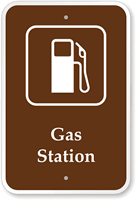 Gas Station Campground Park Sign