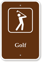 Golf Campground Park Sign