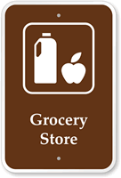 Grocery Store Campground Park Sign