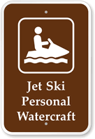 Jet Ski Watercraft - Campground & Park Sign