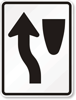 Keep Left (graphic only) Aluminum Traffic Sign