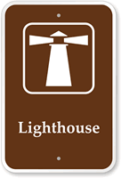 Lighthouse - Campground, Guide & Park Sign