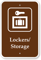 Lockers Storage Campground Park Sign