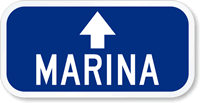 Marina (With Arrow Upwards) Sign