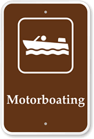 Motorboating Campground Park Sign