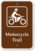 Motorcycle Trail Campground Park Sign