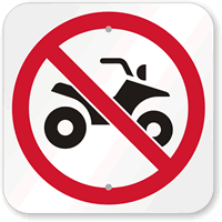 No All Terrain Vehicle Symbol Sign