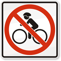 No Biking Sign Symbol Sign