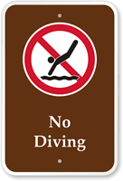 No Driving Campground Park Sign