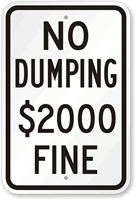 No Dumping  Sign