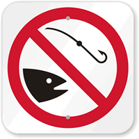 No Fishing Symbol Sign
