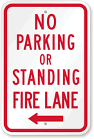 No Parking Fire Lane Sign