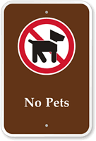 No Pets Allowed Campground Park Sign