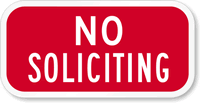 No Soliciting Sign