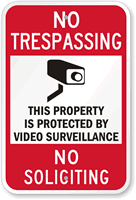 Property Is Protected By Video Surveillance Sign