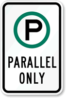 Parallel Parking Only Sign with Graphic