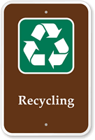 Recycling Campground Park Sign