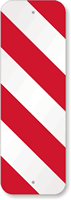 Red White Object Marker Sign