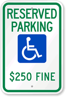 Reserved Parking Fine Imposed Sign (With Graphic)