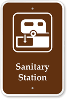 Sanitary Station Campground Park Sign