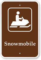 Snowmobile Campground Park Sign