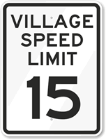 Speed Limit 15 Sign