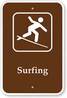 Surfing - Campground, Guide & Park Sign