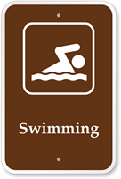 Swimming Campground Park Sign