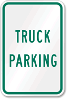 TRUCK PARKING Truck Sign