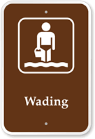 Wading - Campground, Guide & Park Sign