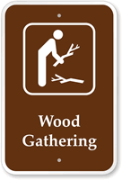 Wood Gathering - Campground, Guide & Park Sign
