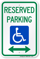 Reserved Parking ADA Handicapped Sign