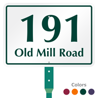 Custom House Number Street Name LawnPuppy Sign Stake Kit 