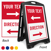 Add Your Text with Directional Arrow Custom Sidewalk Sign