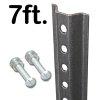 Standard U Channel Black Sign Post  7' tall