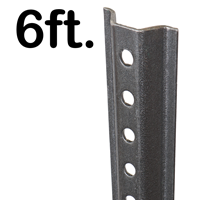 Black Standard U Channel Sign Post  6' tall