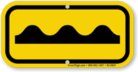 Bump Road Ahead Supplemental Parking Sign