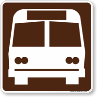 Bus Stop Symbol Sign For Campsite