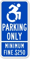 California Parking Only ISA Symbol Sign