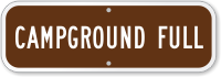 Campground Full Sign