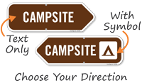 Campsite Arrow Campground Sign