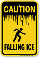 Caution Falling Ice Sign