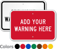 Create Own Horizontal Industrial Warning Sign