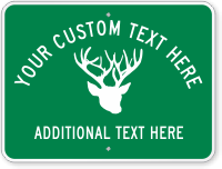 Custom Welcome Antler Symbol Sign